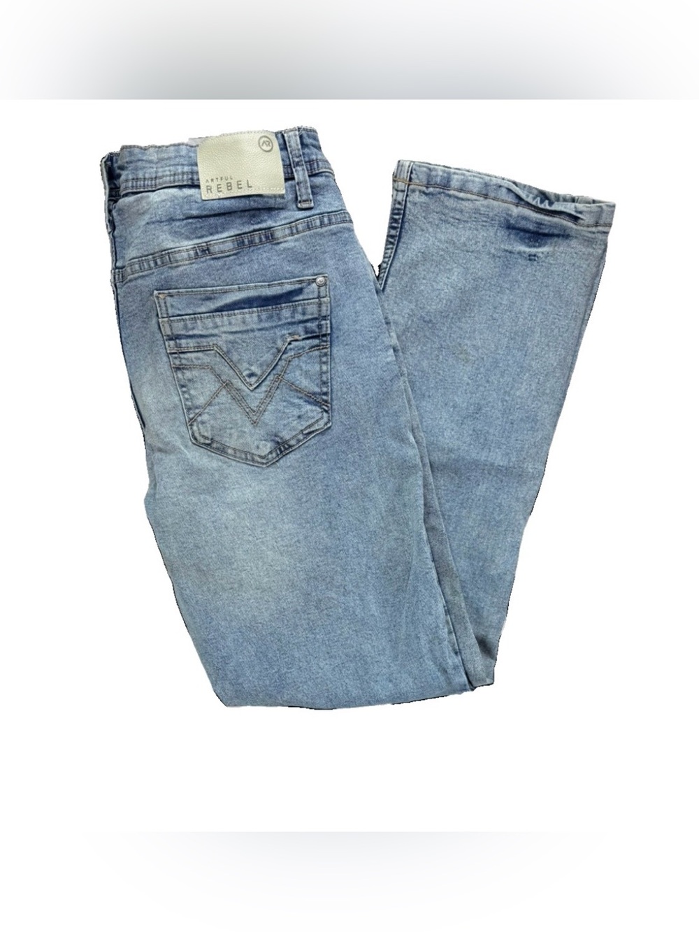 Artful Rebel Light Wash Jeans Men's 32x30 Blue Western Streetwear Distress